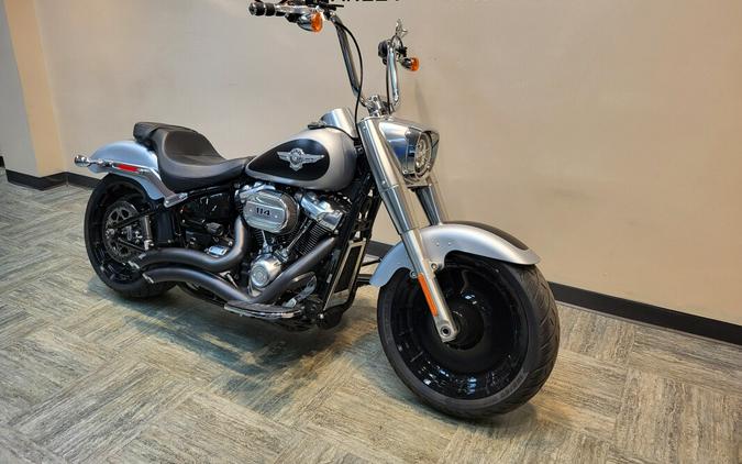 2020 Harley-Davidson Fat Boy 114 Brilliant Silver Denim & Black Denim FLFBS