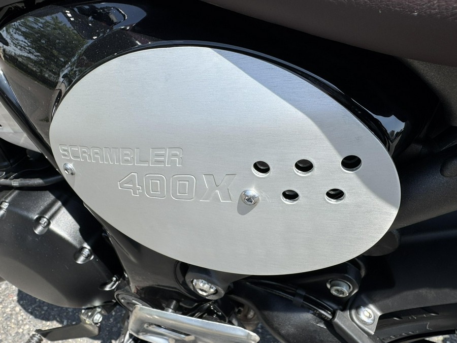 2025 Triumph SCRAMBLER 400 X - CARNIVAL RED - PHANTOM BLACK