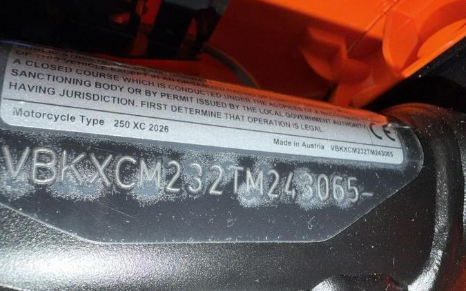 2026 KTM 250 XC