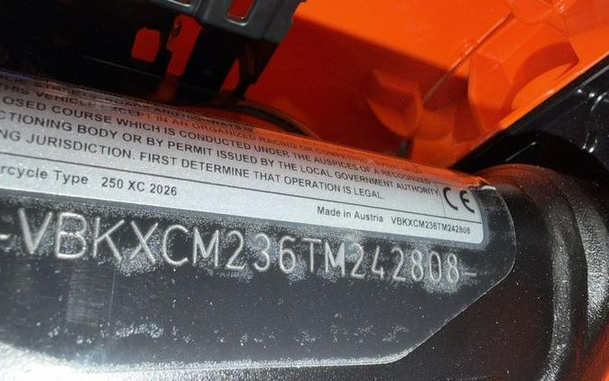 2026 KTM 250 XC