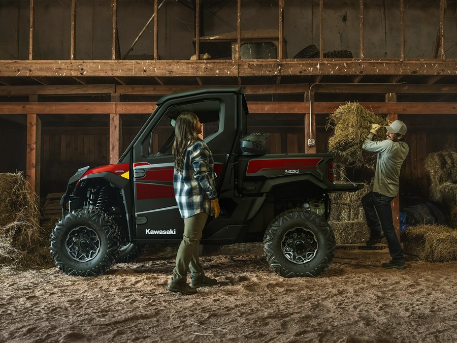 2026 Kawasaki Ridge Platinum Ranch Edition HVAC Metallic Deep Red/Ebony - 110350