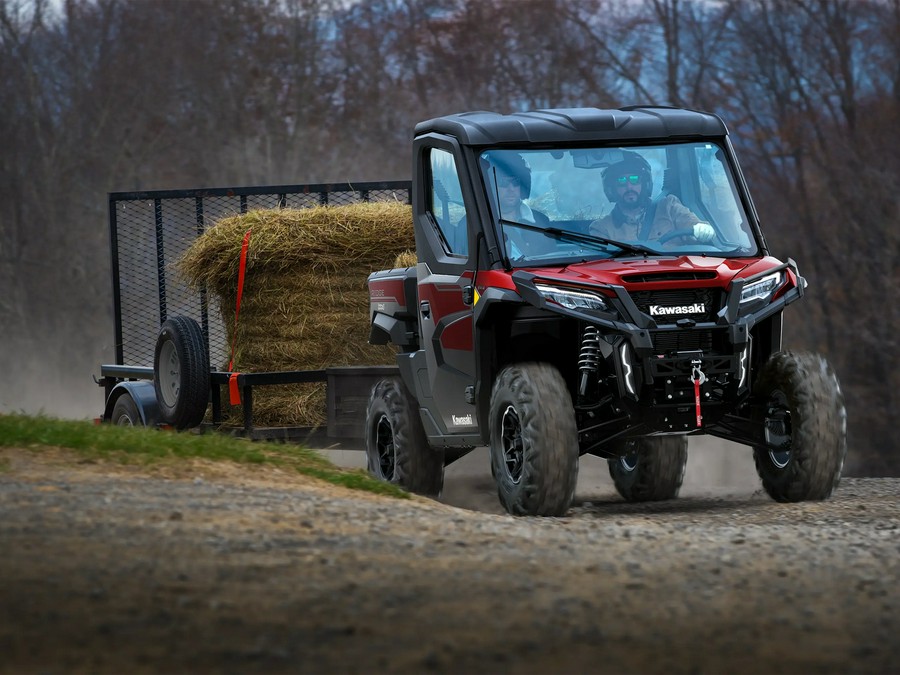 2026 Kawasaki Ridge Platinum Ranch Edition HVAC Metallic Deep Red/Ebony - 110350