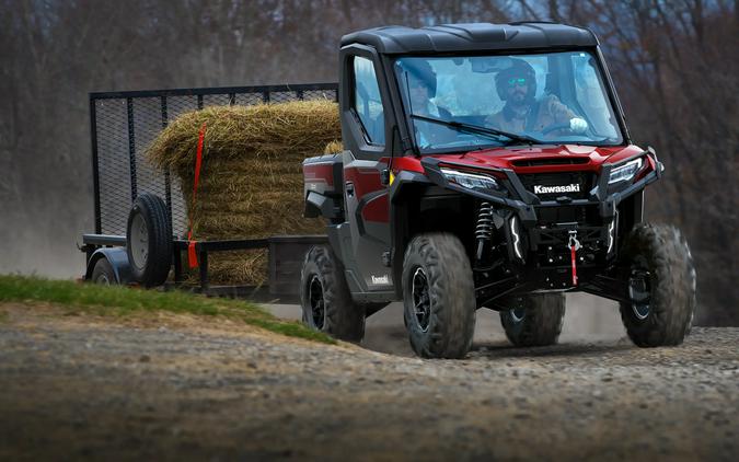 2026 Kawasaki Ridge Platinum Ranch Edition HVAC Metallic Deep Red/Ebony - 110350