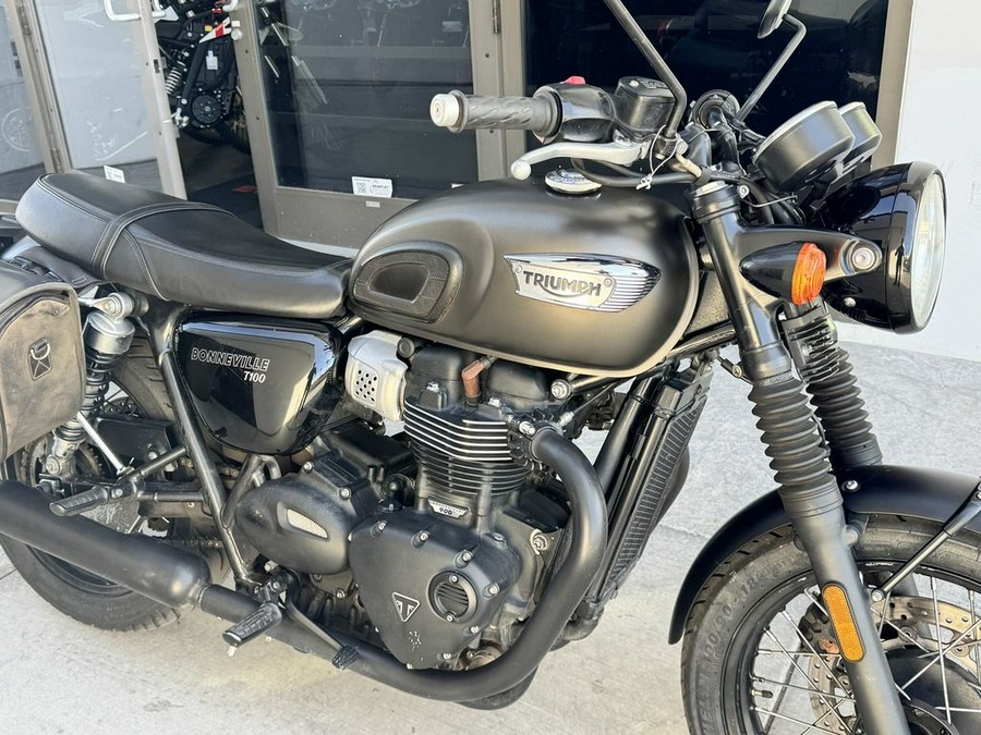 2020 Triumph Bonneville T100 Black Matte Irostone/Matte Black