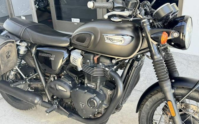 2020 Triumph Bonneville T100 Black Matte Irostone/Matte Black
