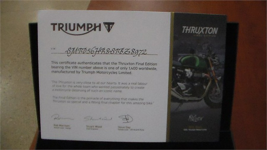 2025 Triumph Thruxton RS Final Edition