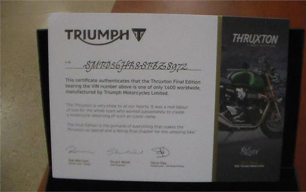 2025 Triumph Thruxton RS Final Edition