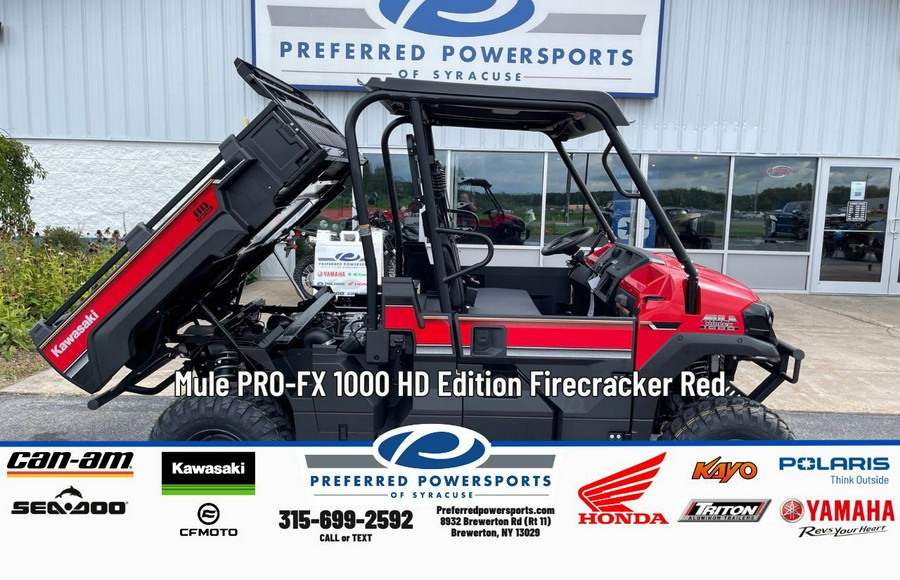 2026 Kawasaki Mule PRO-FX 1000 HD Edition Firecracker Red