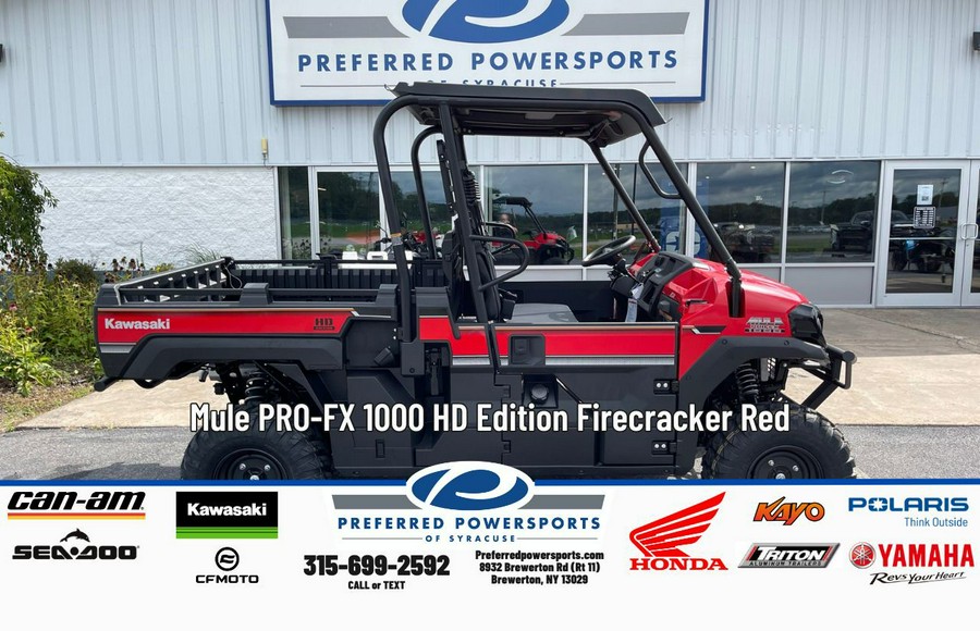 2026 Kawasaki Mule PRO-FX 1000 HD Edition Firecracker Red