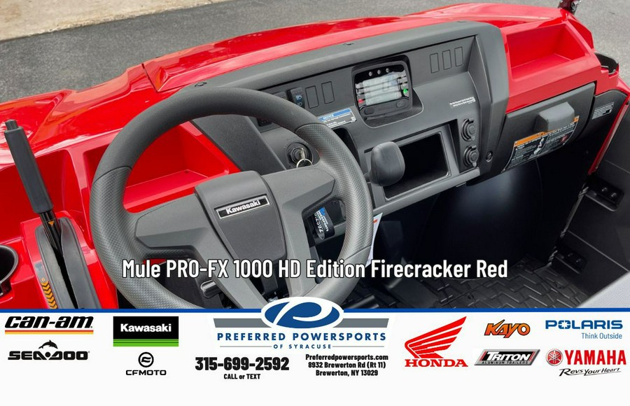 2026 Kawasaki Mule PRO-FX 1000 HD Edition Firecracker Red