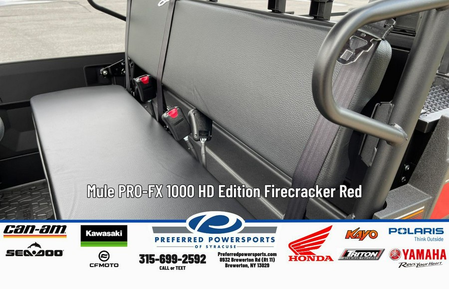 2026 Kawasaki Mule PRO-FX 1000 HD Edition Firecracker Red