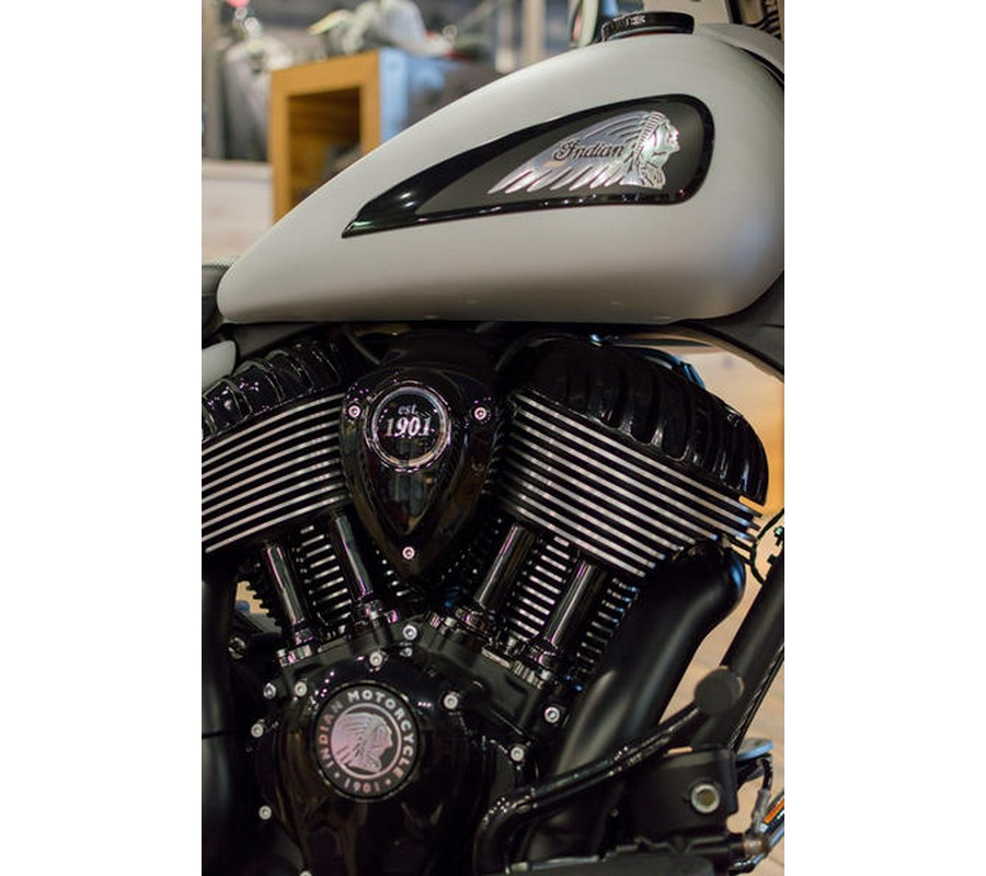 2024 Indian Motorcycle® Chieftain® Dark Horse® Ghost White Metallic Smoke