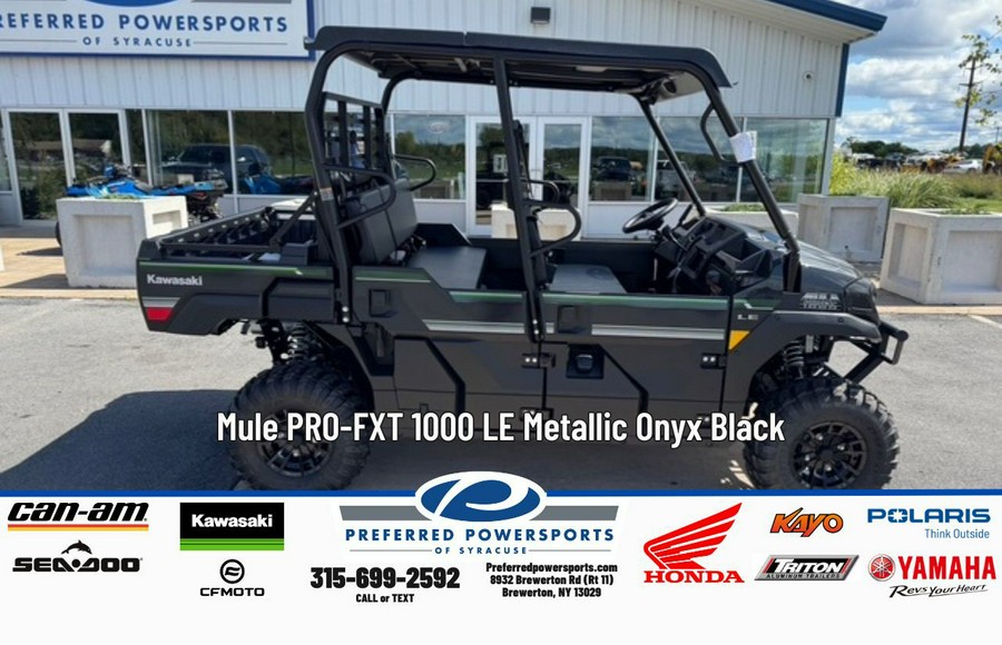 2026 Kawasaki Mule PRO-FXT 1000 LE Metallic Onyx Black