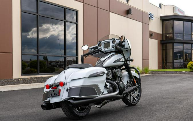 2024 Indian Motorcycle® Chieftain® Dark Horse® w/Powerband Audio Pkg Ghost White Metallic Smoke wit