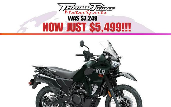 2025 Kawasaki KLR®650 Metallic Matte Old School Green ABS