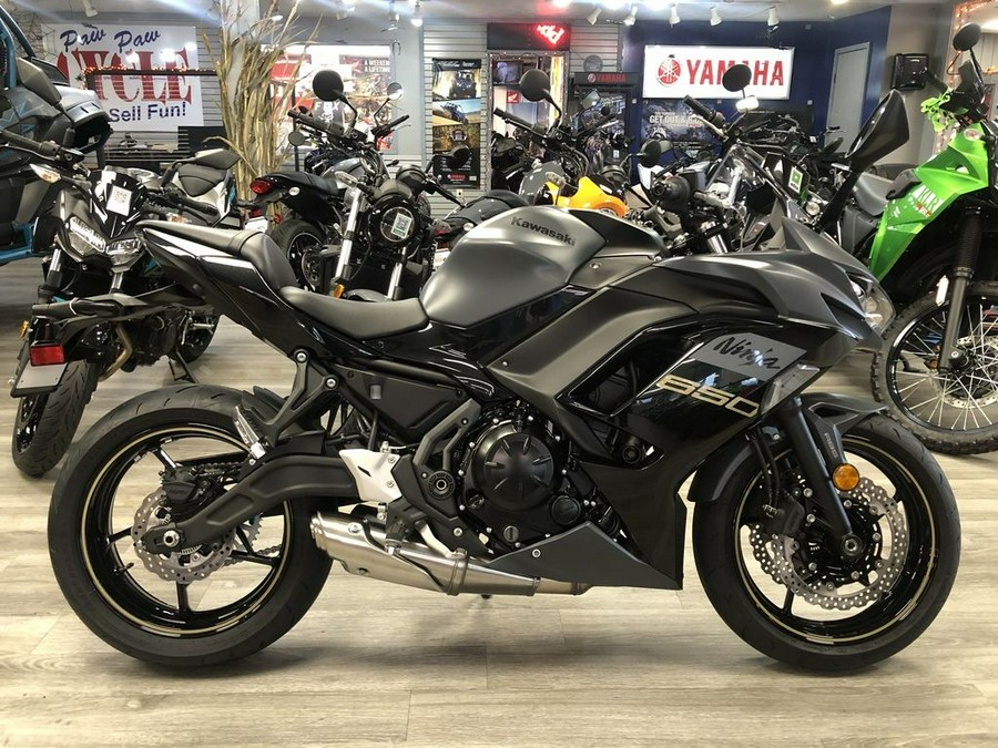 2024 Kawasaki Ninja® 650 ABS Metallic Matte Dark Gray/Metallic Spark Black