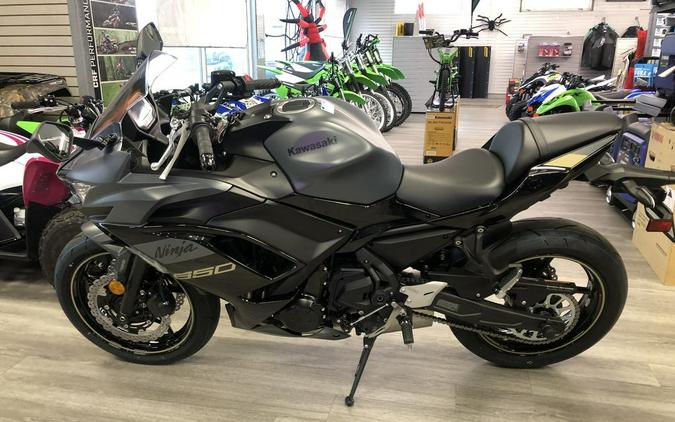 2024 Kawasaki Ninja® 650 ABS Metallic Matte Dark Gray/Metallic Spark Black