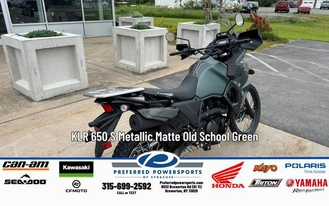 2025 Kawasaki KLR 650 S Metallic Matte Old School Green