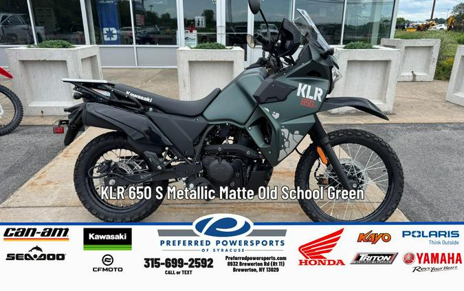 2025 Kawasaki KLR 650 S Metallic Matte Old School Green