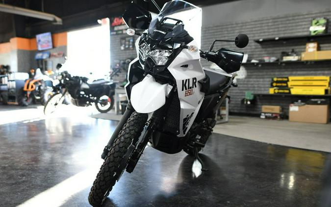 2025 Kawasaki KLR650 S Pearl Crystal White/Metallic Carbon Gray Pearl Crystal WhiteMetallic Carbon Gray