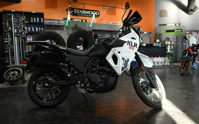 2025 Kawasaki KLR650 S Pearl Crystal White/Metallic Carbon Gray Pearl Crystal WhiteMetallic Carbon Gray