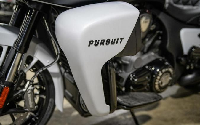 2024 Indian Motorcycle® Pursuit® Dark Horse® w/PowerBand Audio Pkg Icon Ghost White Metallic Smoke