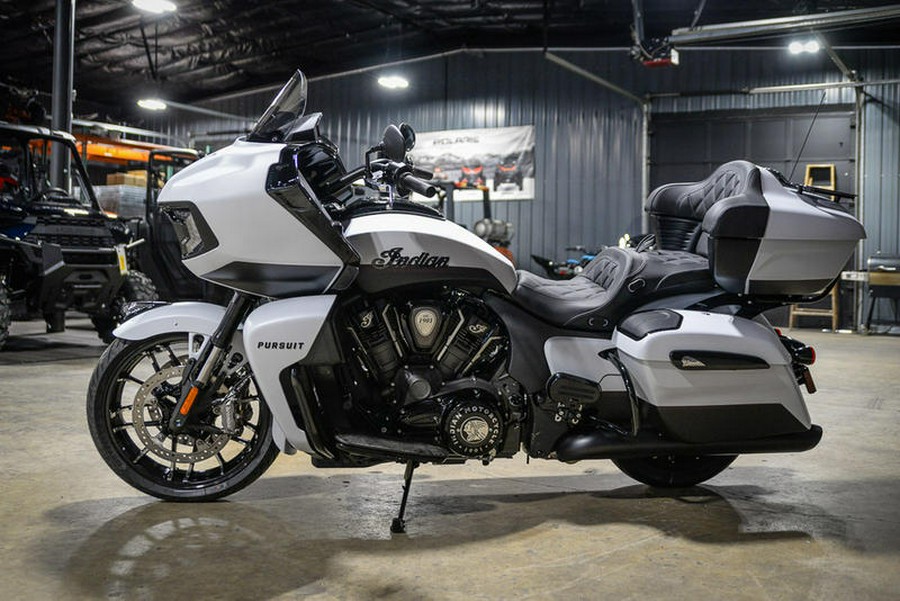 2024 Indian Motorcycle® Pursuit® Dark Horse® w/PowerBand Audio Pkg Icon Ghost White Metallic Smoke