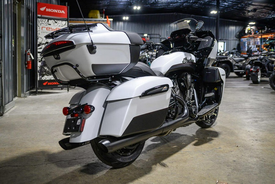 2024 Indian Motorcycle® Pursuit® Dark Horse® w/PowerBand Audio Pkg Icon Ghost White Metallic Smoke