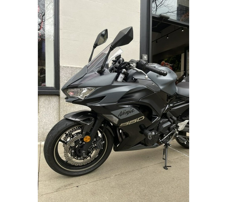 2024 Kawasaki Ninja 650 Metallic Matte Dark GrayMetallic Spark