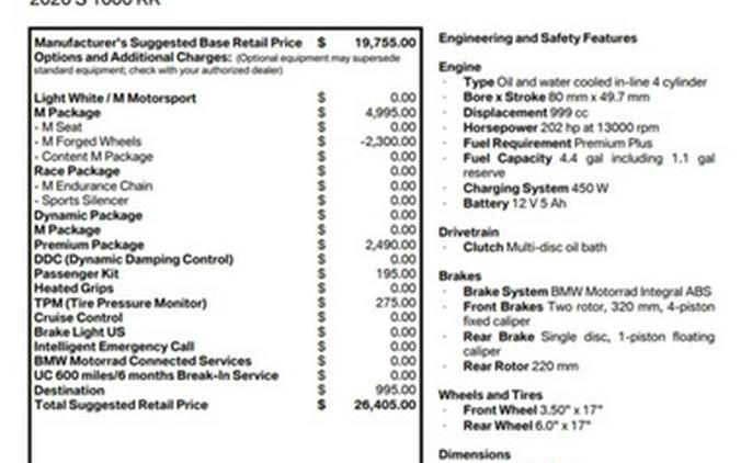 2026 BMW S 1000 RR Light WhiteM Motorsport