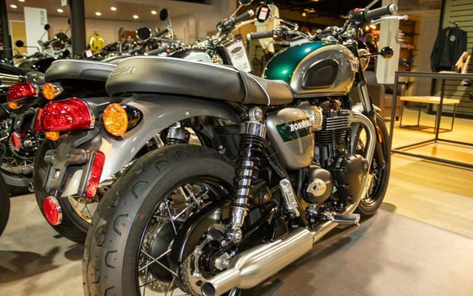 2022 Triumph Bonneville T100 Gold Line Silver Ice / Competition