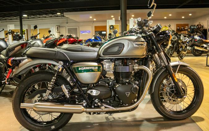 2022 Triumph Bonneville T100 Gold Line Silver Ice / Competition