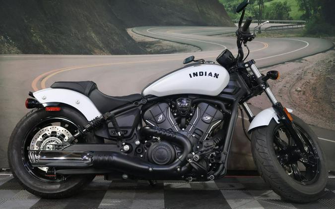 2025 Indian Motorcycle® Scout® Sixty Bobber Limited Ghost White Metallic Smoke