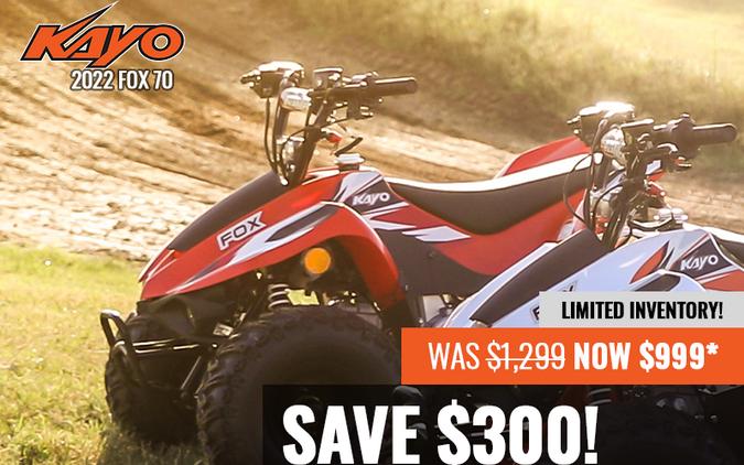 2022 Kayo Fox 70 On Sale! $300 Savings!