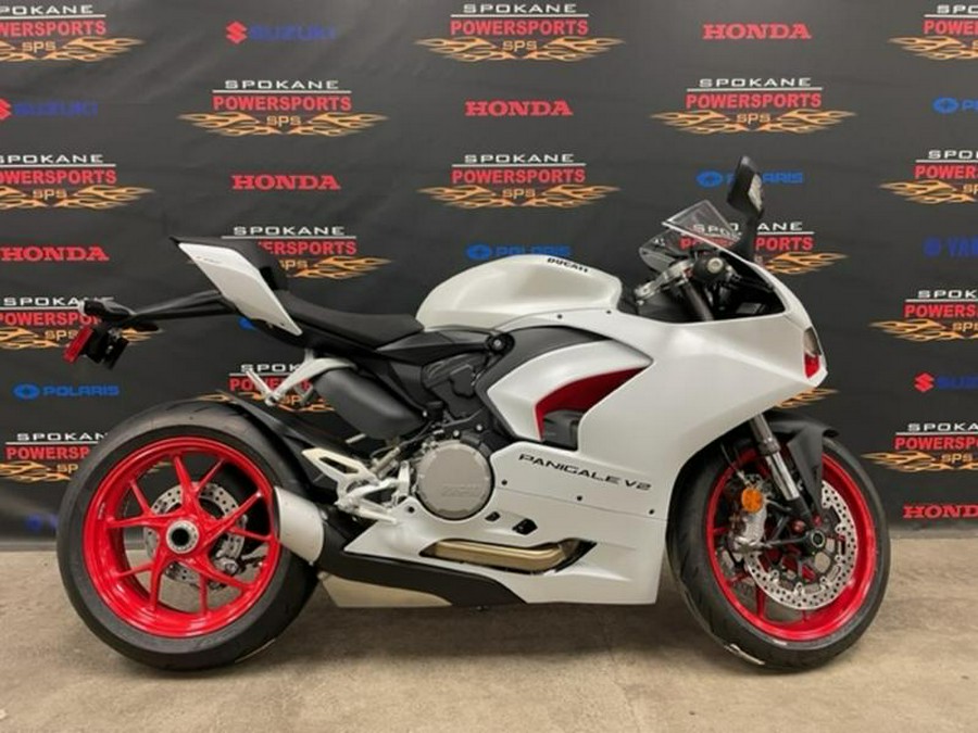 2023 Ducati Panigale V2 White Rosso Livery For Sale In Spokane Wa