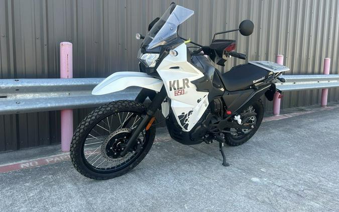 2025 Kawasaki KLR 650 S Pearl Crystal WhiteMetallic Carbon Gray