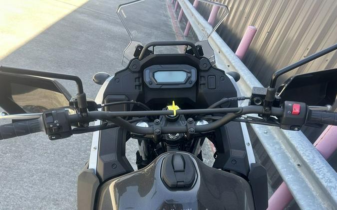 2025 Kawasaki KLR 650 S Pearl Crystal WhiteMetallic Carbon Gray