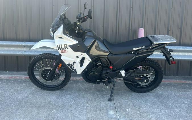 2025 Kawasaki KLR 650 S Pearl Crystal WhiteMetallic Carbon Gray