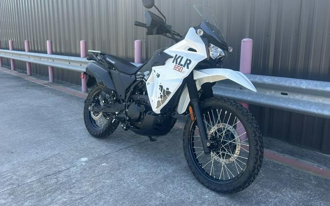 2025 Kawasaki KLR 650 S Pearl Crystal WhiteMetallic Carbon Gray