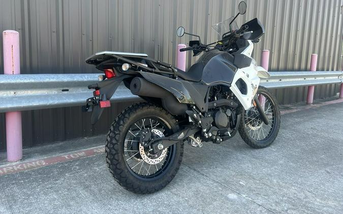 2025 Kawasaki KLR 650 S Pearl Crystal WhiteMetallic Carbon Gray