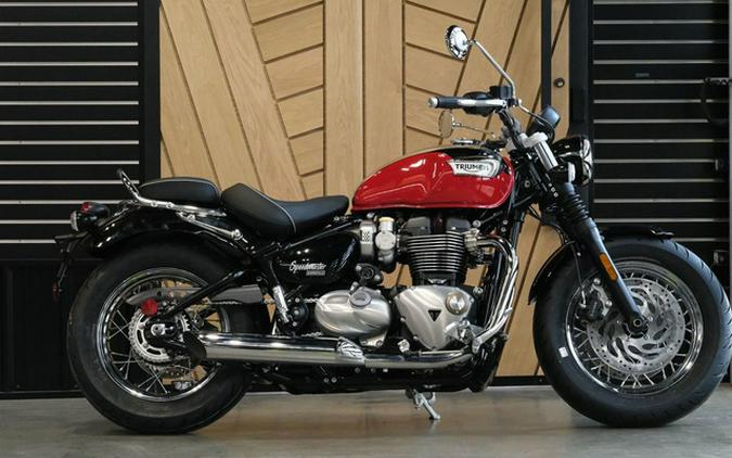 2023 Triumph Bonneville Speedmaster Chrome Edition Diablo Red Sapphire BlackFusion White