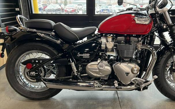 2023 Triumph Bonneville Speedmaster Chrome Edition Diablo Red Sapphire BlackFusion White