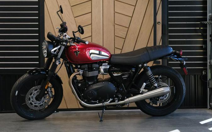 2023 Triumph Speed Twin 900 Chrome Edition Red Hopper Competition GreenPhantom Black