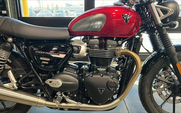 2023 Triumph Speed Twin 900 Chrome Edition Red Hopper Competition GreenPhantom Black