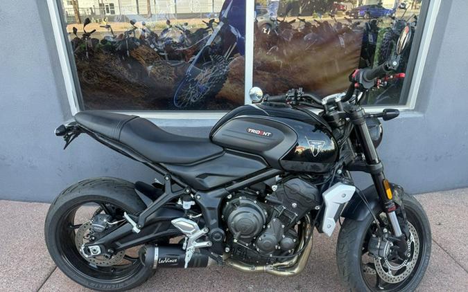 2023 Triumph Trident 660 Matte Jet Black Matte Silver Ice