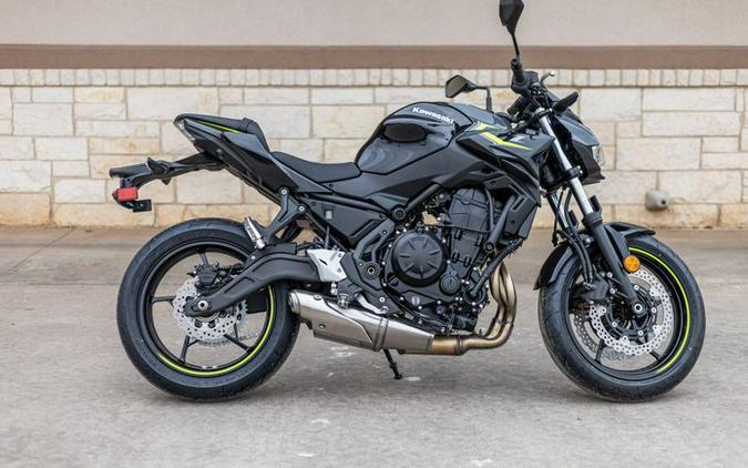 New 2024 KAWASAKI Z650 METALLIC MATTE DARK GRAY AND METALLIC SPARK BLACK