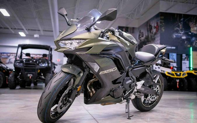 2024 Kawasaki Ninja® 650 Metallic Covert Green/Metallic Spark Black