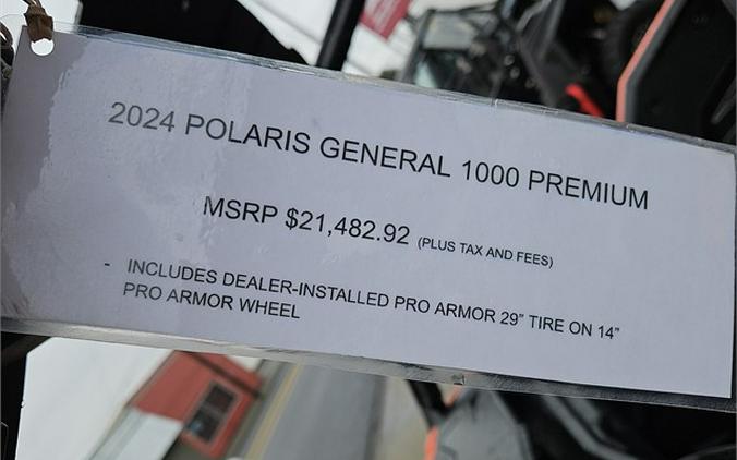 2024 Polaris Industries GENERAL 1000 PREMIUM - VOLCANIC ORANGE