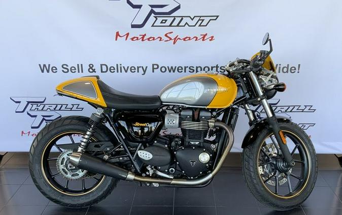 2017 Triumph Street Cup Racing Yellow/Silver Ice