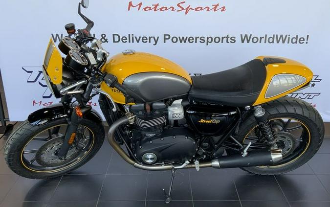 2017 Triumph Street Cup Racing Yellow/Silver Ice